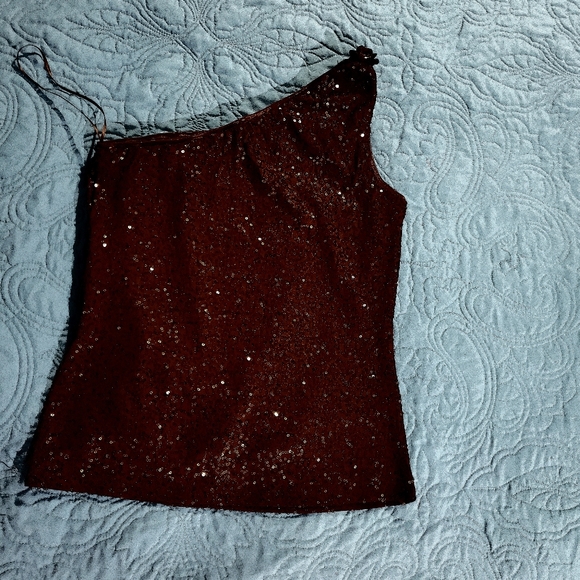 CACHE SEQUIN BLACK TOP - Picture 1 of 6